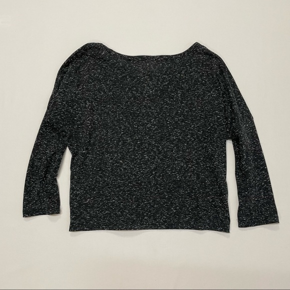 NOISY May "Eye of Horus" 3/4 Sleeve Top, Textured Marled Grey, Size Small​ - Picture 3 of 8